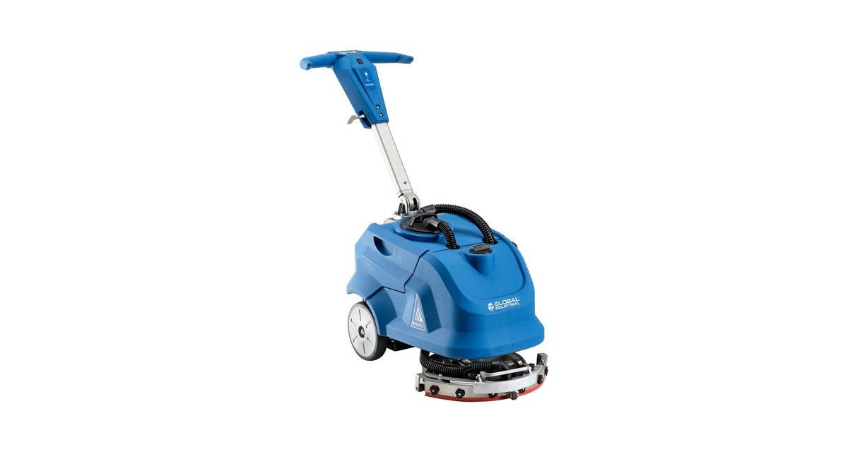 Walk-behind commercial floor scrubber